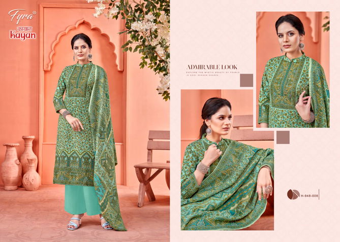 Kayan By Fyra Printed Pashmina Dress Material Catalog